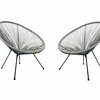 Ejoy Acapulco Grey Woven Patio Chair for Indoor and Outdoor Use Set of 2 Pieces AcapulcoChair_Grey_2pc